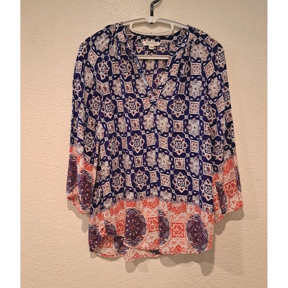 Beach Lunch Lounge Women’s Tunic Boho Ultralight Multi Blue Red size xs